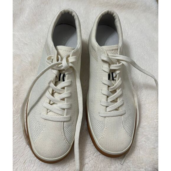 Rothys The Lace Up Sneaker Biscuit W 8.5 - Picture 1 of 8